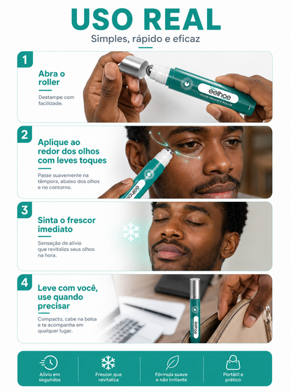 Eelhoe Vision Roller — Alívio Refrescante para Olhos Cansados