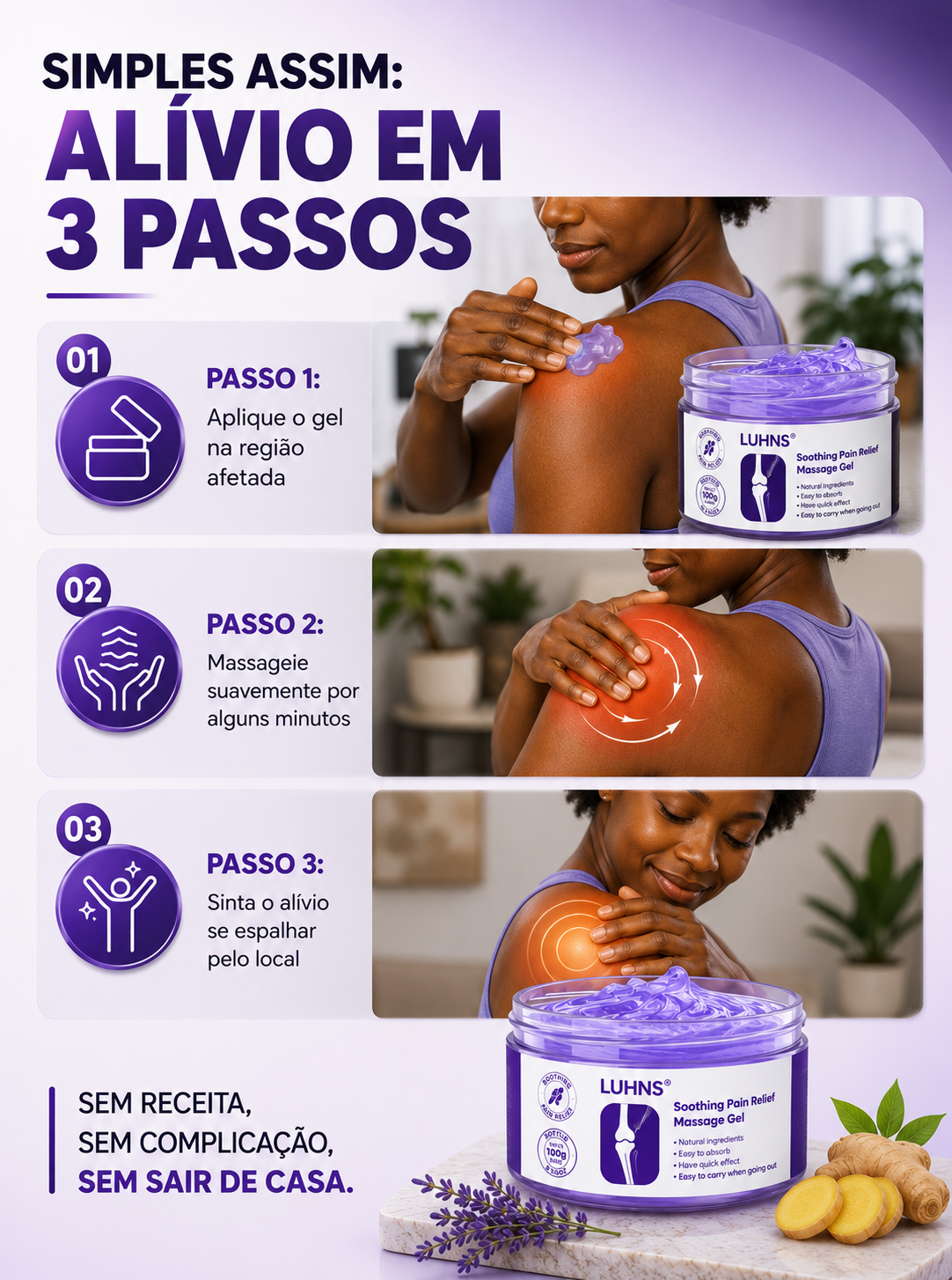 LUHNS - Gel analgésico para Musculos e Articulações