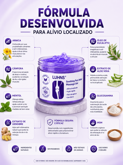 LUHNS - Gel analgésico para Musculos e Articulações