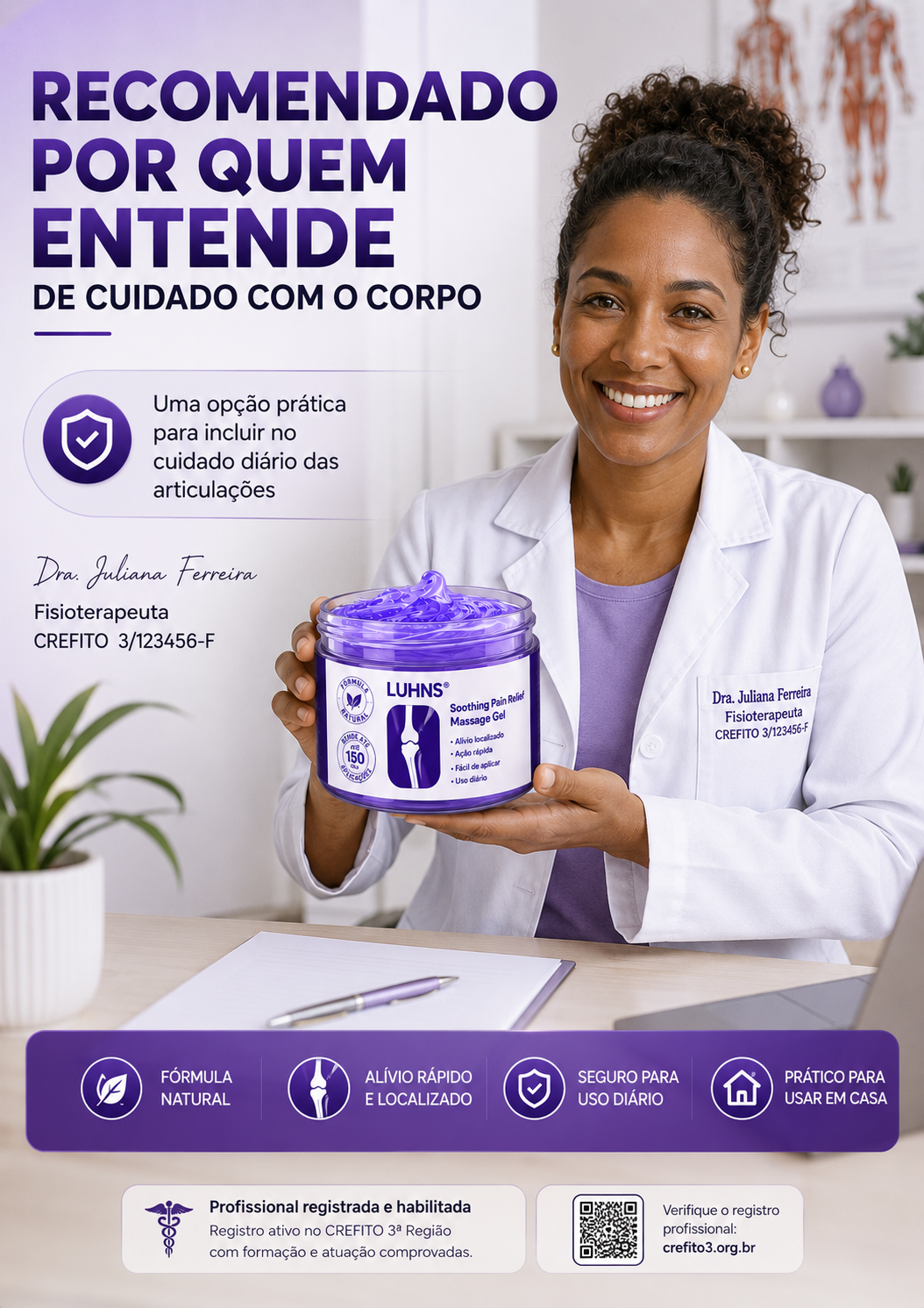 LUHNS - Gel analgésico para Musculos e Articulações