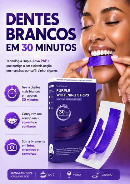 Purple Whitening Strips - Fitas Branqueadoras Roxas.